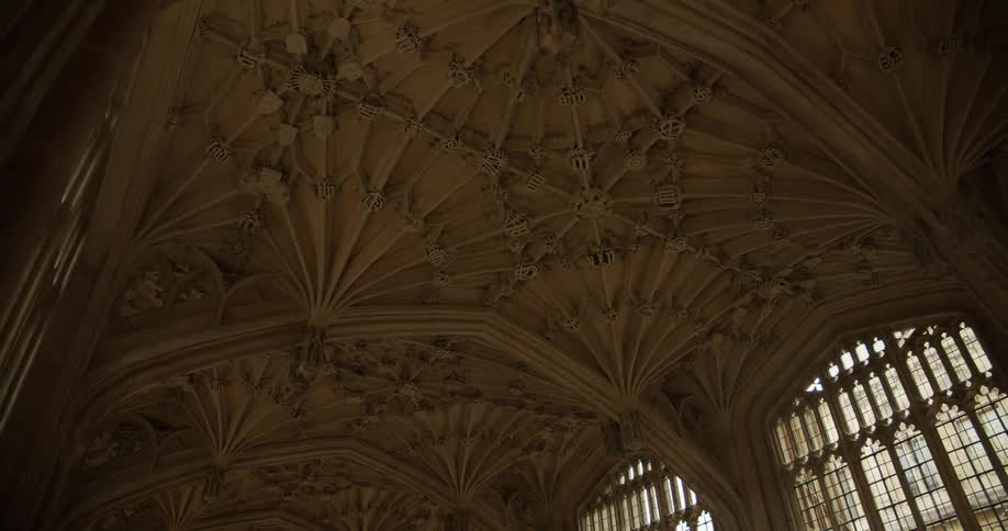 Artistic interior architecture of a church