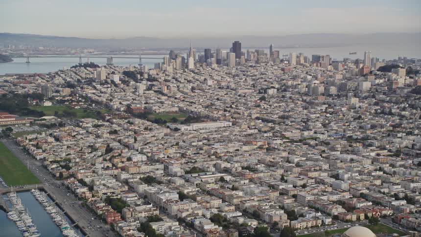 Aerial view of the city of los angeles