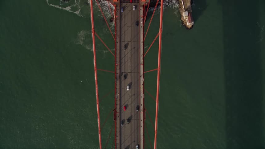 Traffic flows over the bridge