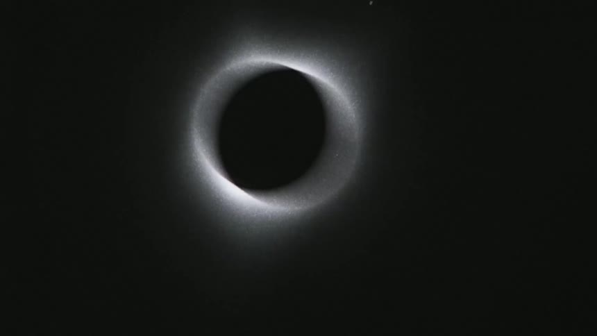 The moon eclipses the sun