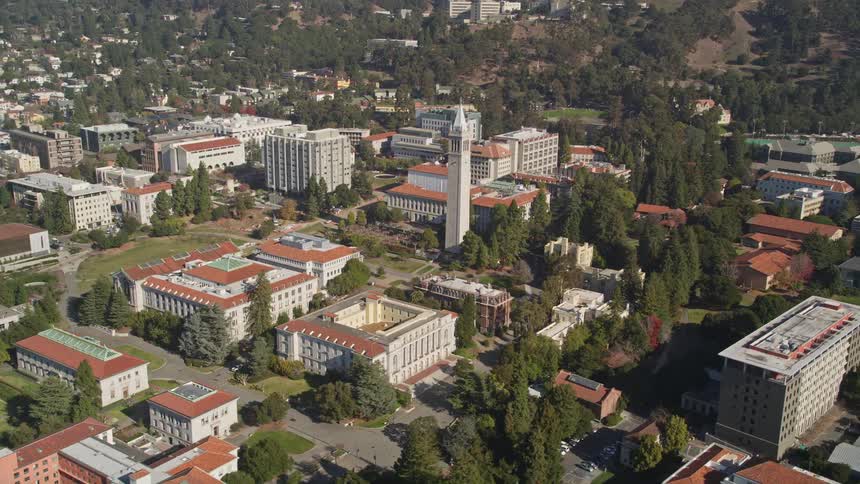 An aerial clip of a city