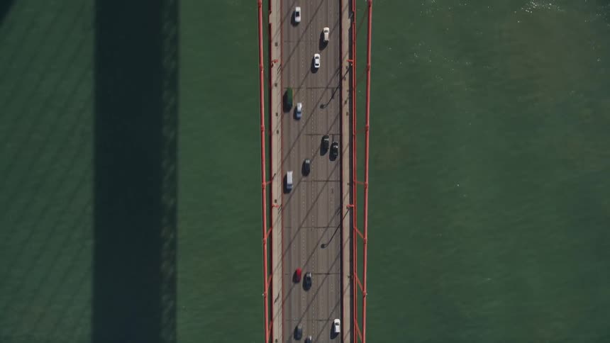 Traffic flows over the bridge