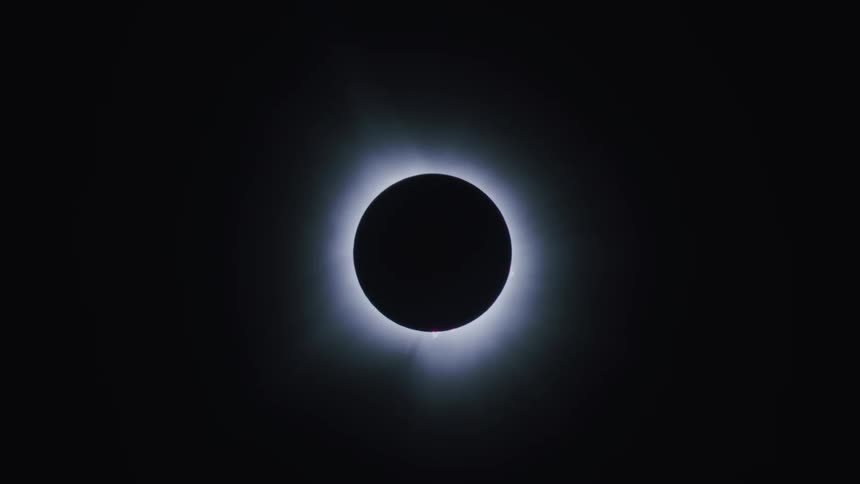The moon eclipses the sun