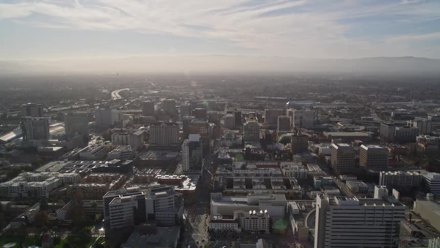 Fog covers the city
