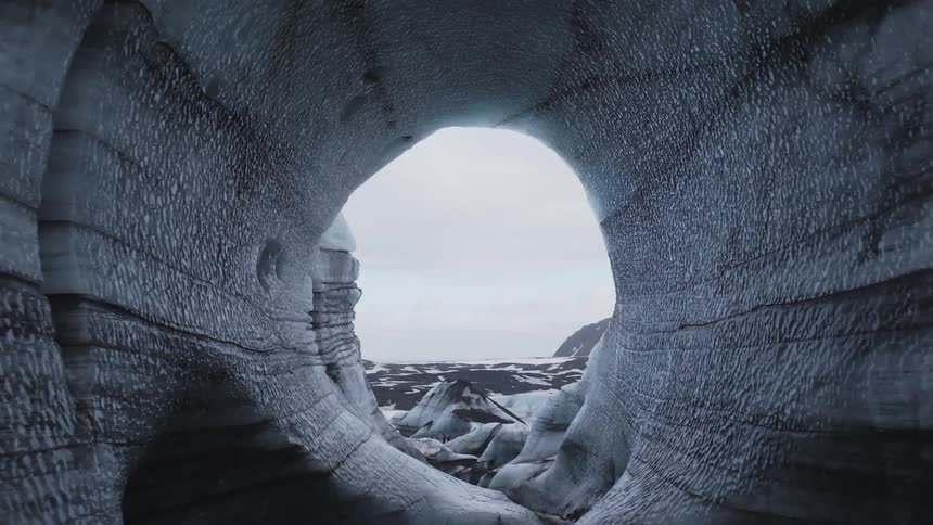 A large hole is in the ice caps