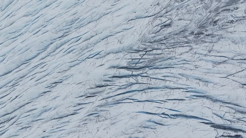 Landscape of a mountain covered in snow and ice