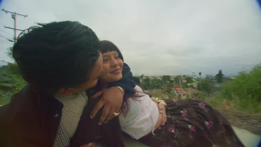 A clip of a couple having a romantic time together