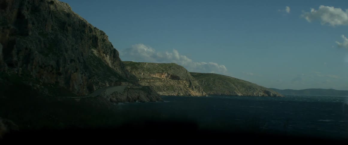 A rocky jagged cliff side