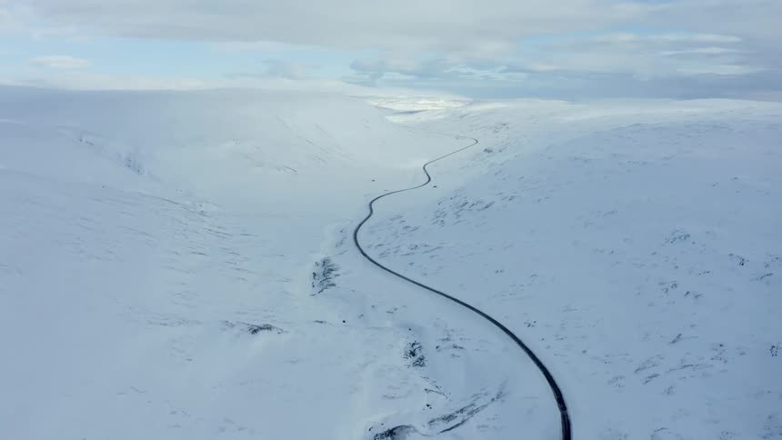 A road across a glacier
