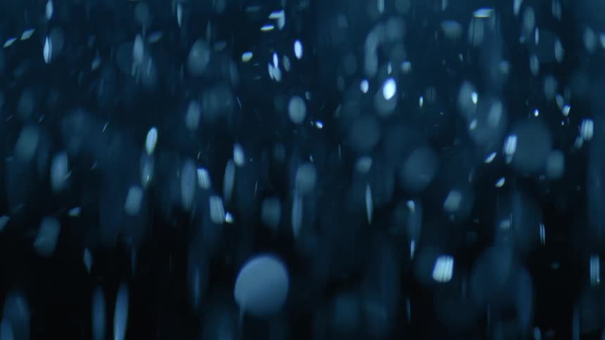 Particles falling and blowing around
