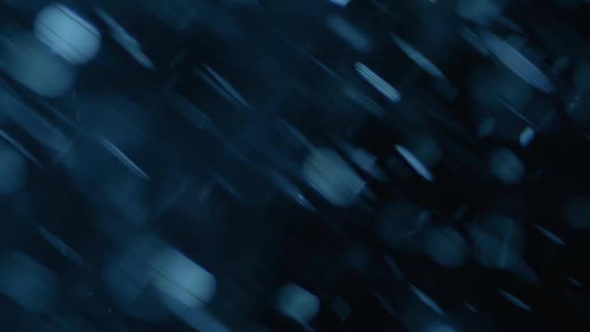 Particles inside the water rotating abstractly