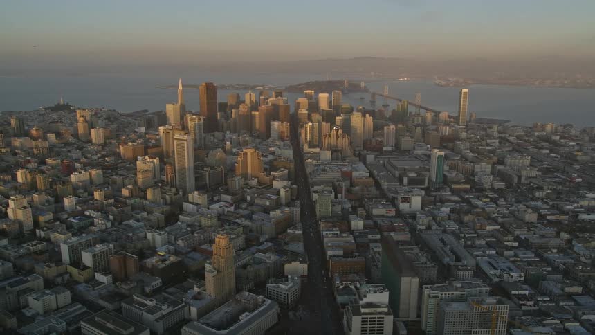 Fog is around the big city