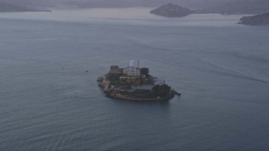 The small island has a building on it