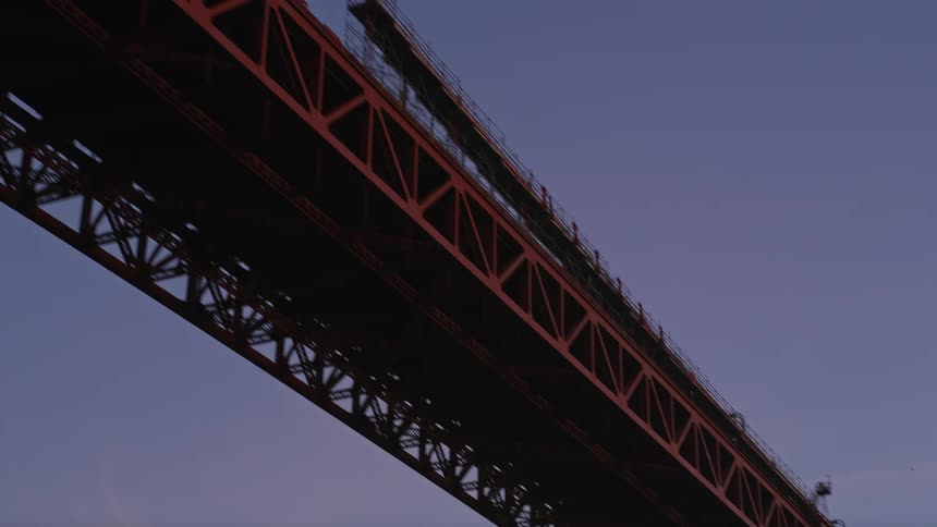 A morning clip of a linkage bridge in the ocean