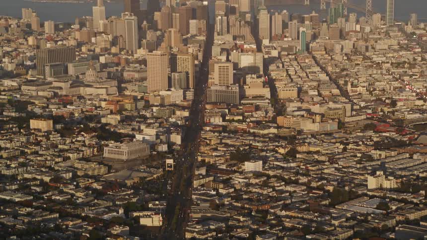 Aerial view of the city of san francisco in california