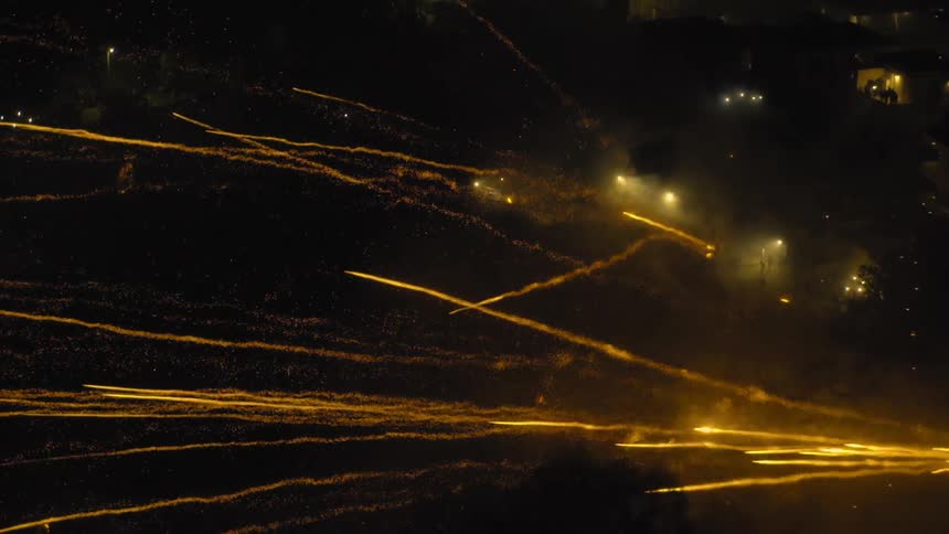 Fireworks exploding in the night sky