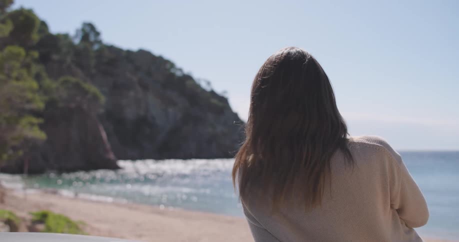 Couple talking and enjoying in a beachside environment