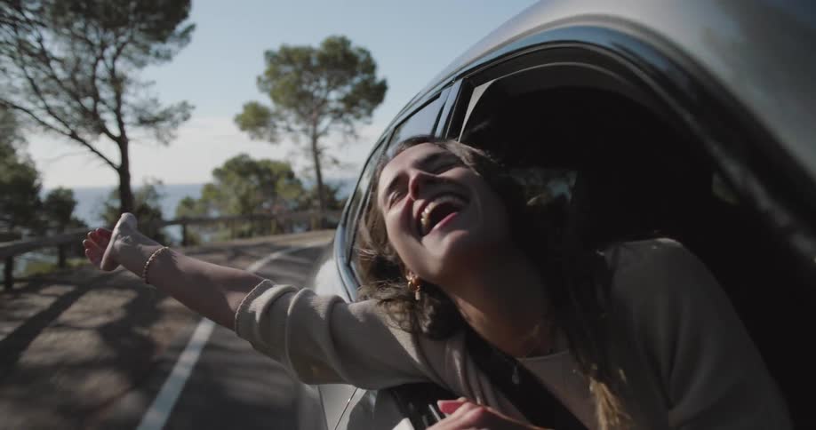 A clip of an ecstatic lady