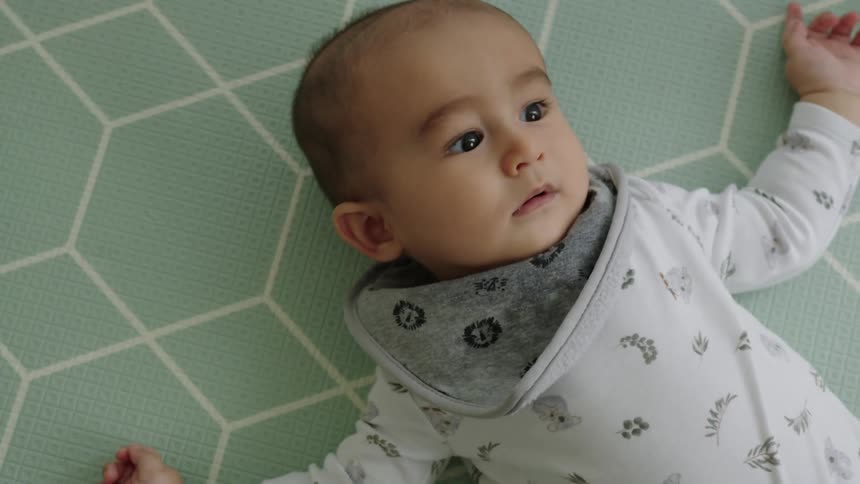 Portrait of a baby lying down