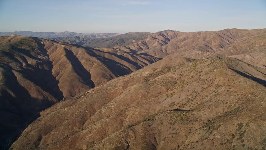 Aerial view of mountainous terrain