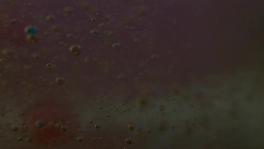 An abstract video of water, lights and bubbles