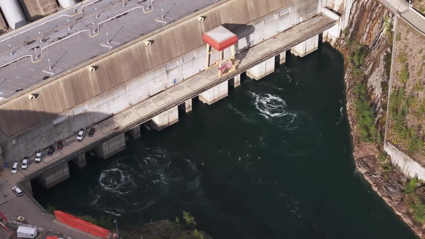 Hydro Electric Dam releasing water