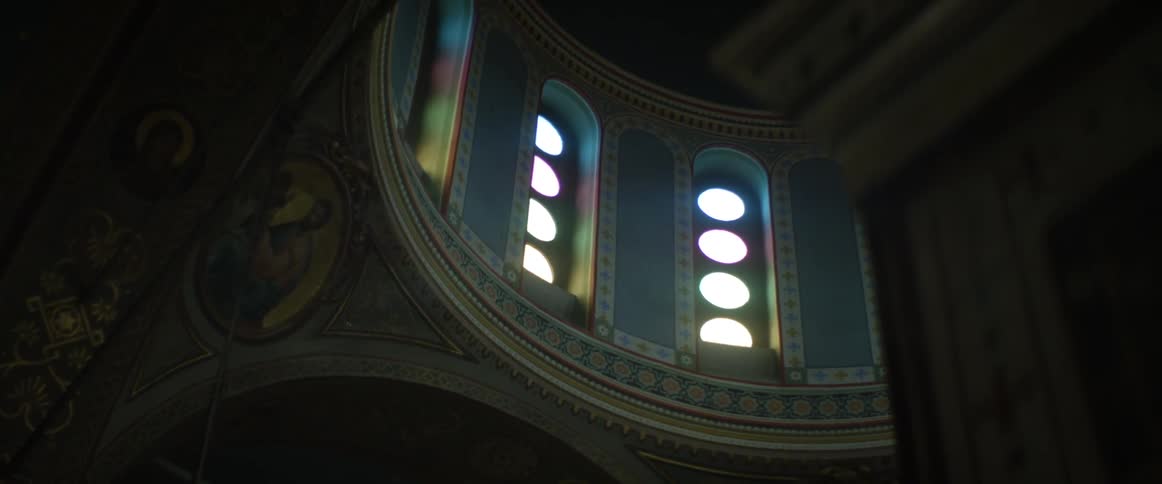 Sunlight filtering through church windows