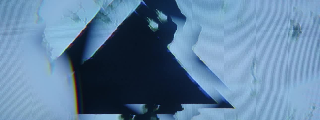 Extreme closeup on an abstract triangular projection