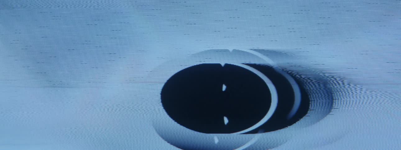 The graphic flickers with the hole moving