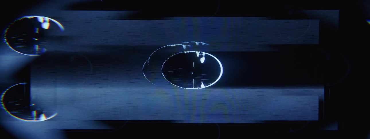 Abstract projection of lights on a black background