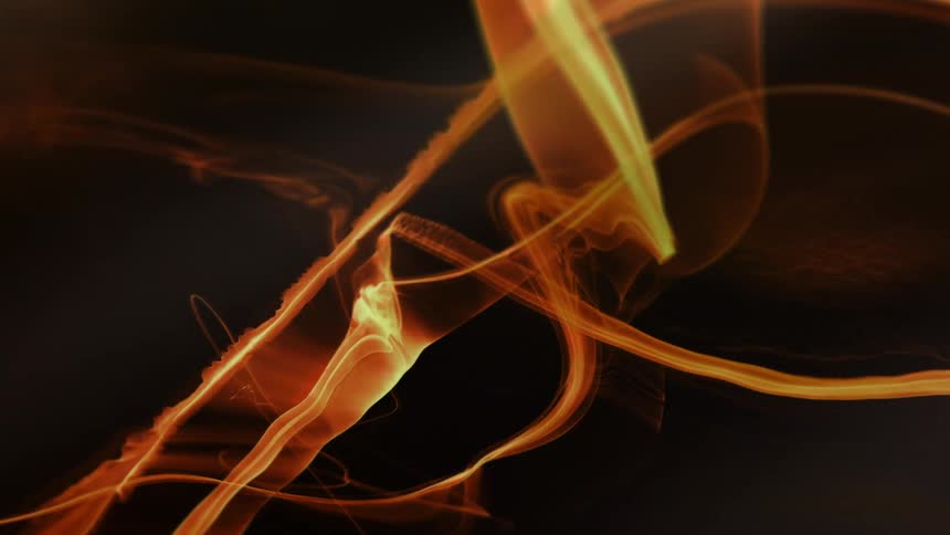 Abstract dense smoke texture in motion against a black background