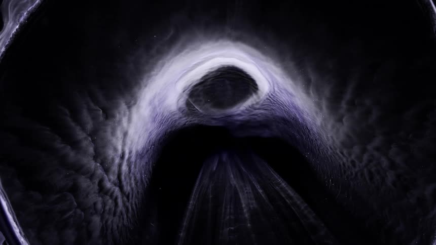 Abstract bright dense liquid expanding