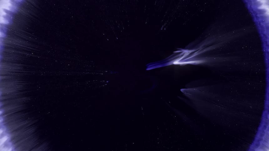 Purple dust dissipating into a black hole