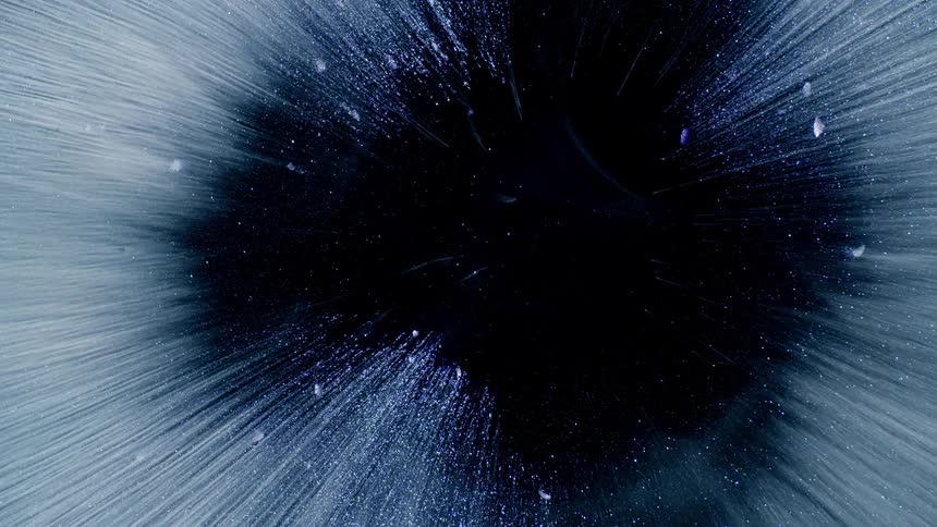 Expanding glowing liquid in black hole and abstract background