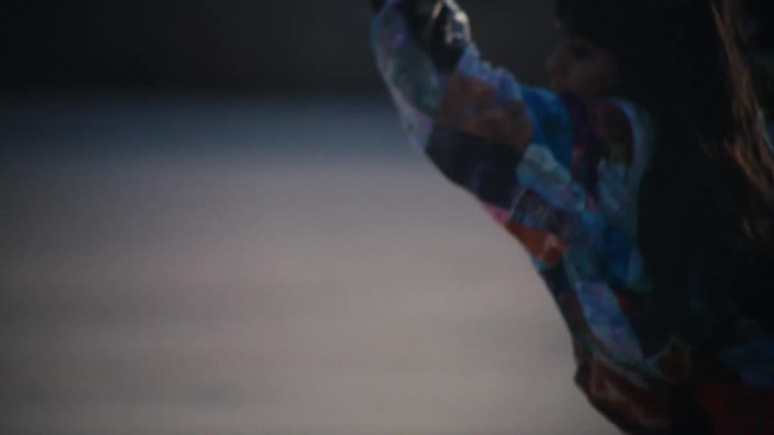 Woman roller skating