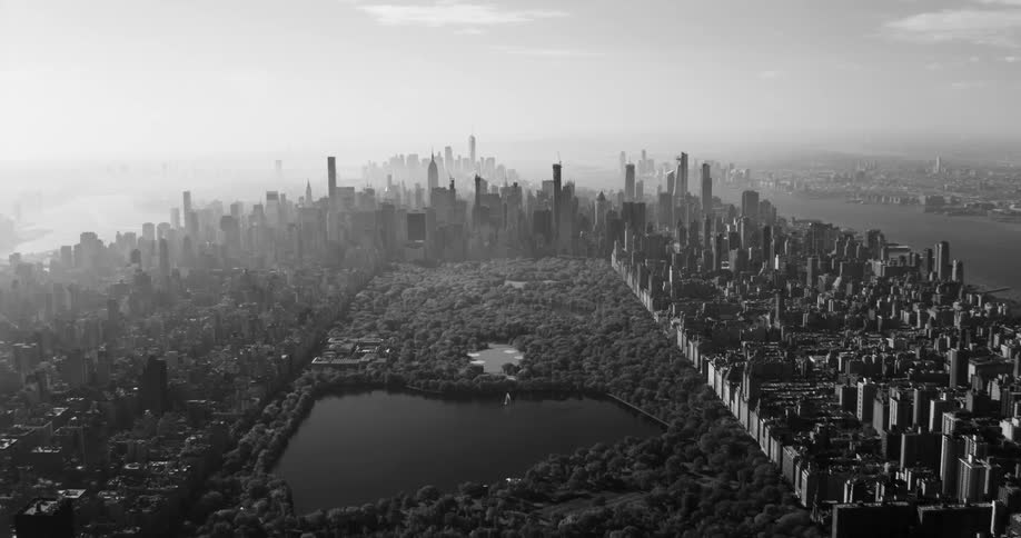 An aerial view of central park in new york city
