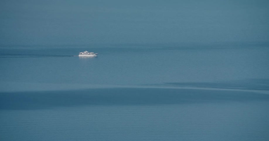 White ship at sea calm water