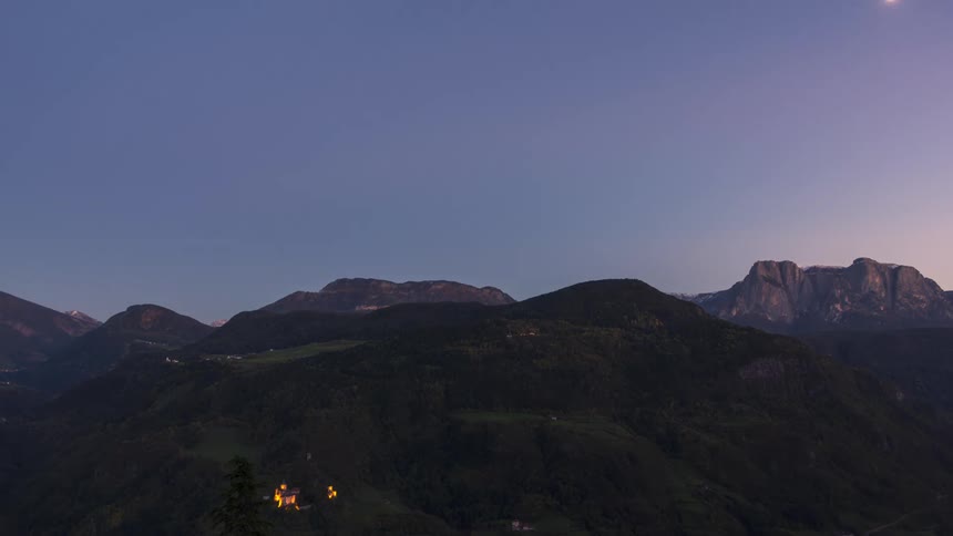 Dusk mountain landscape