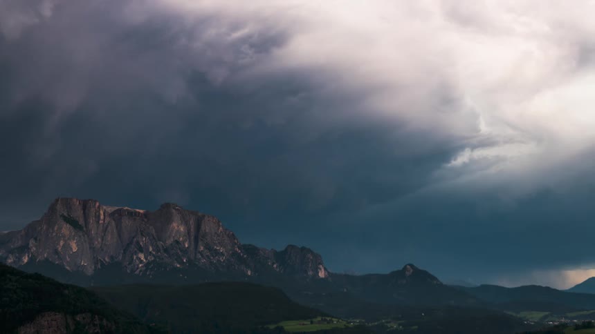 Mountain range against a cloudy sky