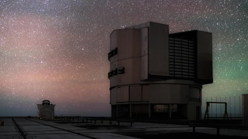 Observatory under a starry sky
