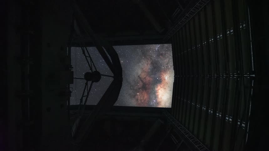 The telescope is scanning the sky