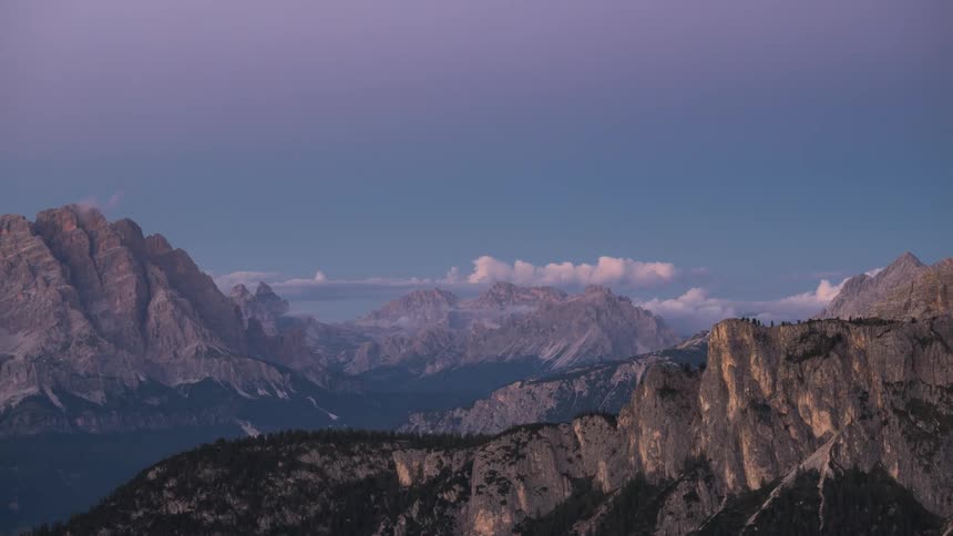 The sun rises on he mountain range