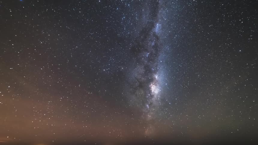 Starry sky seen at night