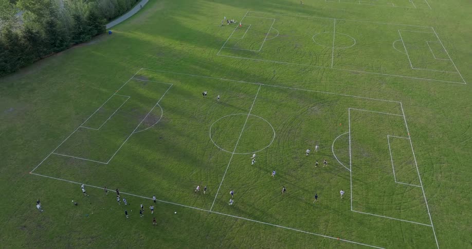 Young adults play a pickup game of ultimate frisbee