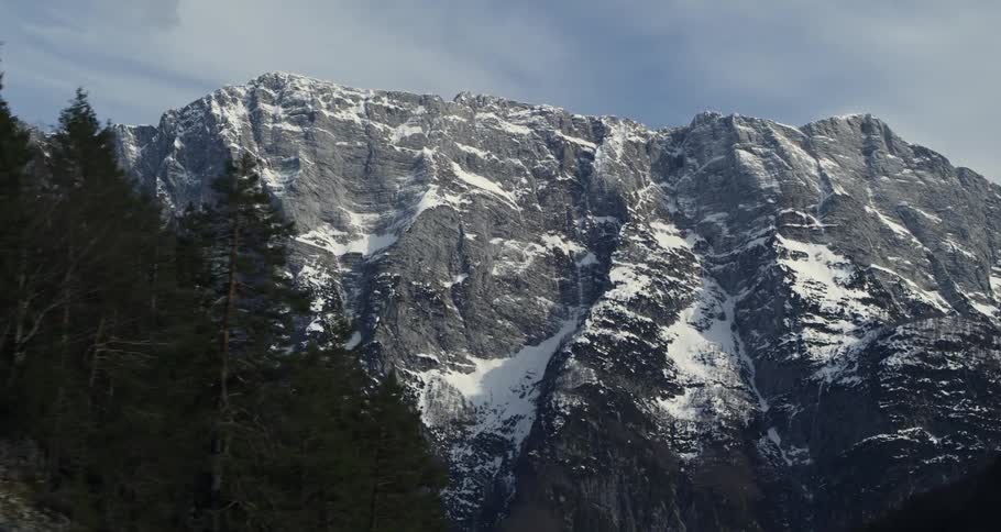 The mountains have some snow on them