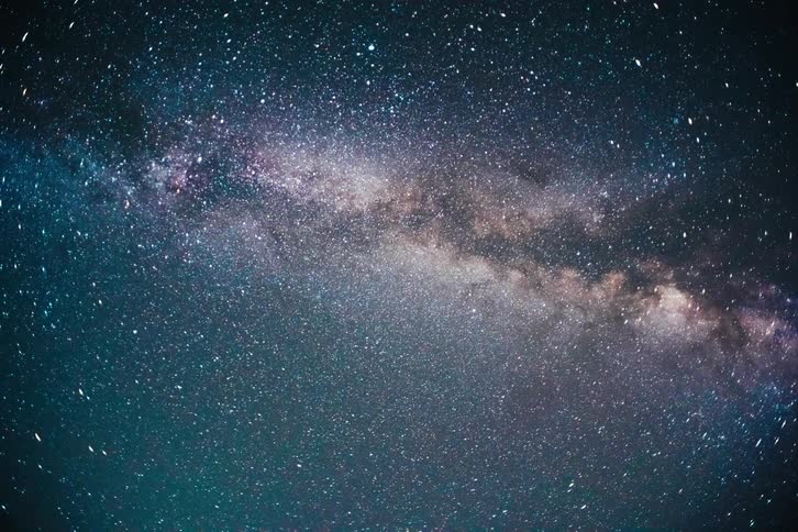Detailed view of the milky way with countless stars and cloud patterns