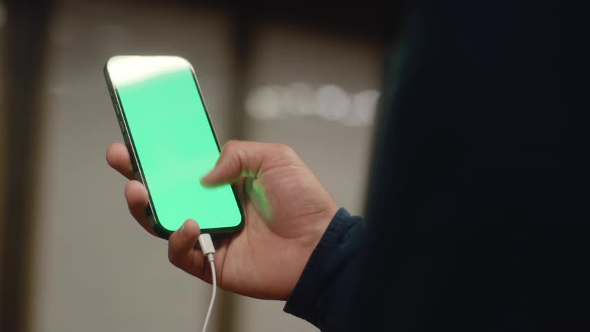 Hand using a smartphone