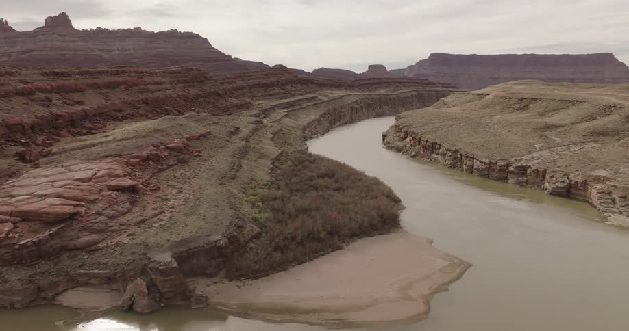 A river runs through the canyon