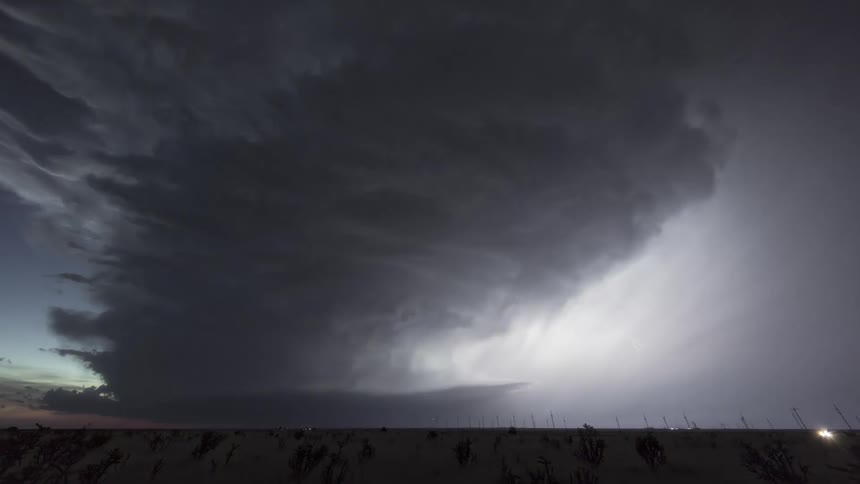 Dark sky with thunder storm