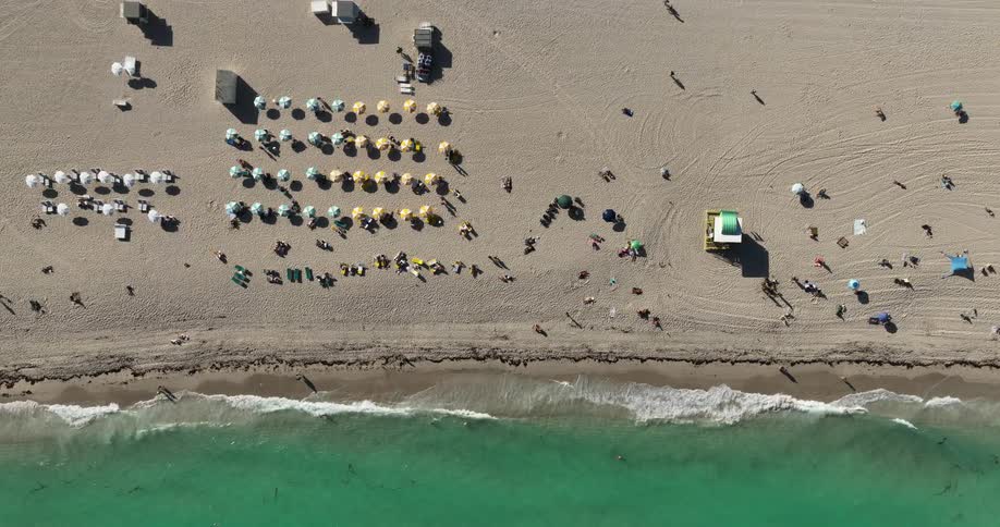 People are enjoying the beach